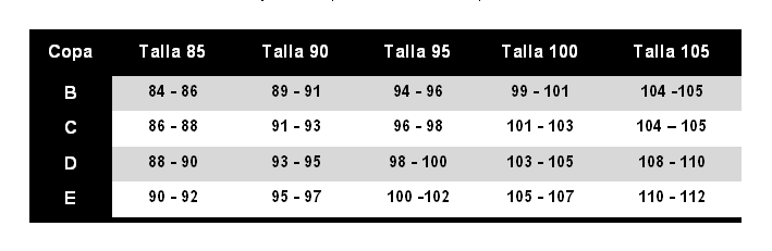 Tabla de tallas ropa best sale interior hombre